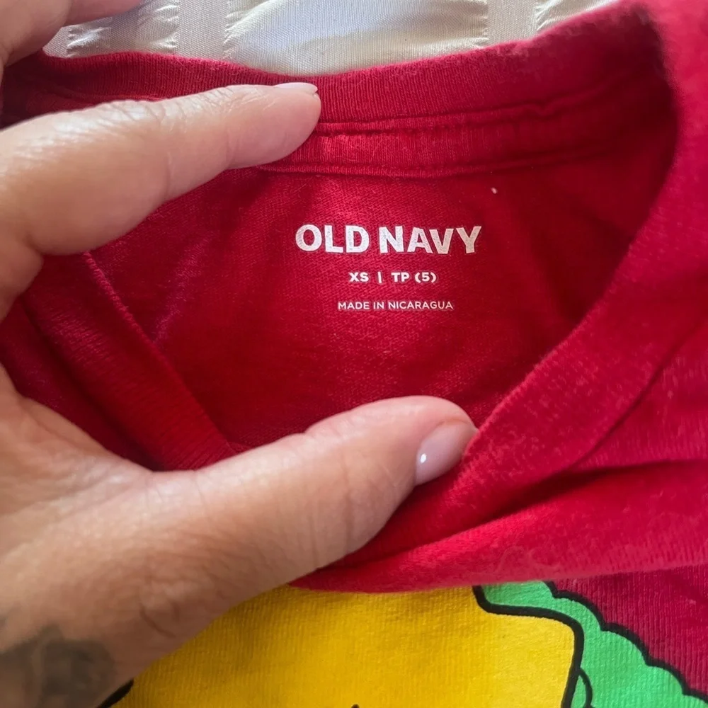 Old Navy Festive Red and Gray Kids Tees